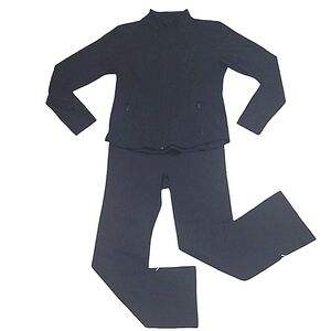 Yogalicious Athletic Full Zip Jacket Mock Fold Down Collar Brand Logo Pockets